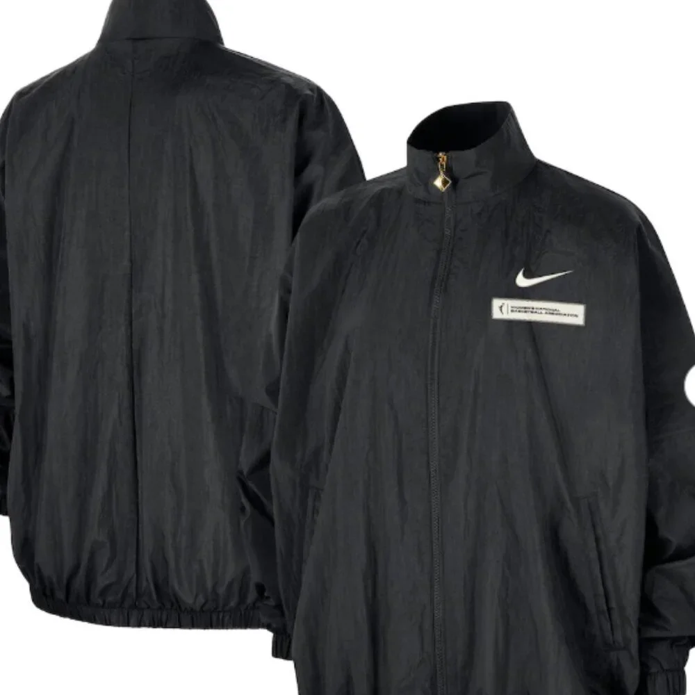Unisex WNBA Nike Black Essential Oversized Woven Full-Zip Jacket NWT XL